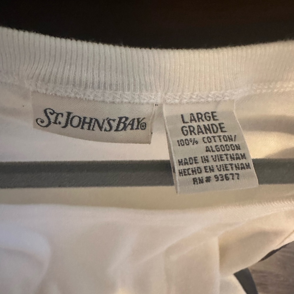 St. John's Bay White Short Sleeve Tee
